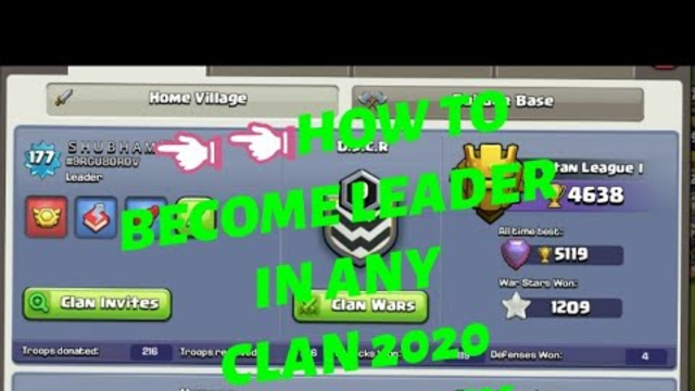 How To Get Leadership of any clan | Clash of clans | How to become leader of any inactive/dead clan