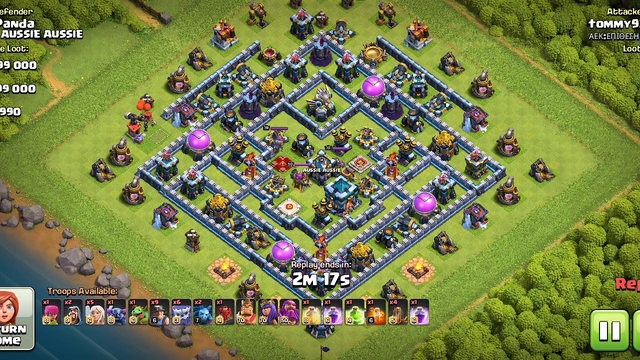 Clash of clans 3 stars attack strategy against max base in legend League!