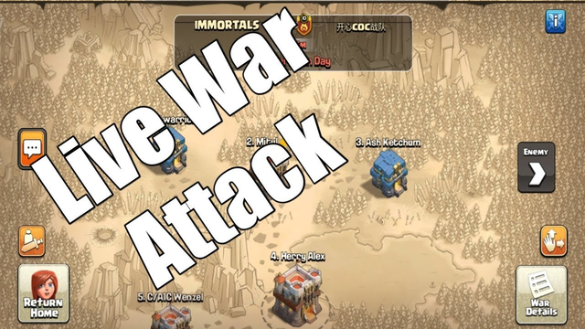 live war attack in clash of clans