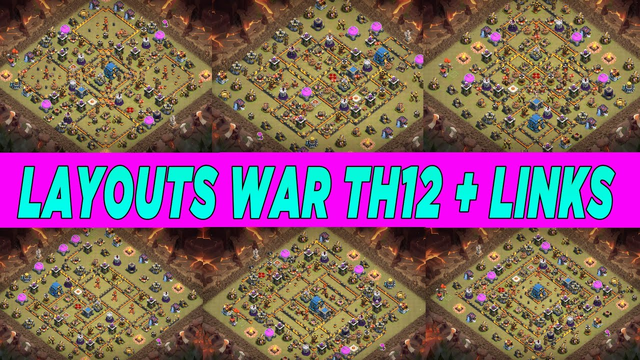 TOP 15 LAYOUT TH12 WAR /PUSH 2020 + LINK | CLASH OF CLANS