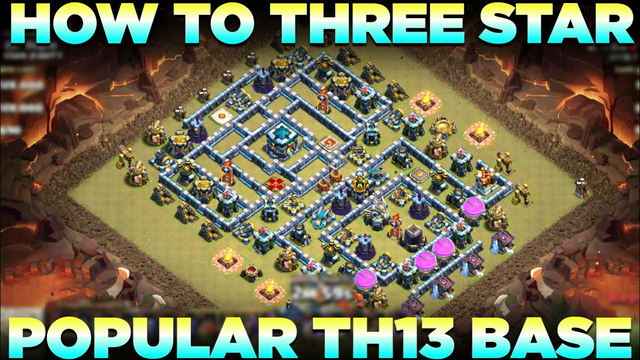 How to 3 Star Th13 Popular Base | Best Attack Strategy's against Scattershots | Clash of clans