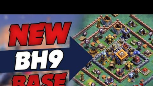 NEW BEST BH9 BASE 2020 WITH LINK (5000+ trophy) || builder hall 9 anti 2 star base || #coc