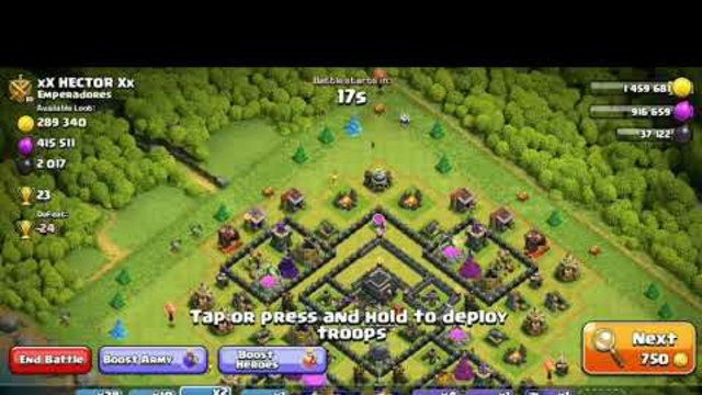 Clash Of Clans  Cara attck Town hell 8-9