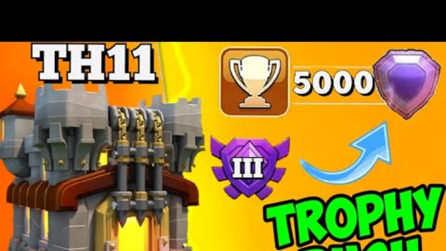 Th11 Trophy Push Live Attack - Clash of Clans Live - Coc