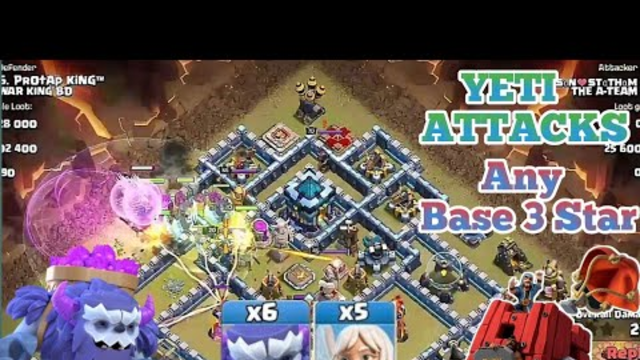 May Best Yeti smash attack th13 2020 ! clash of clans Easy 3 Star for yeti attack best army th13