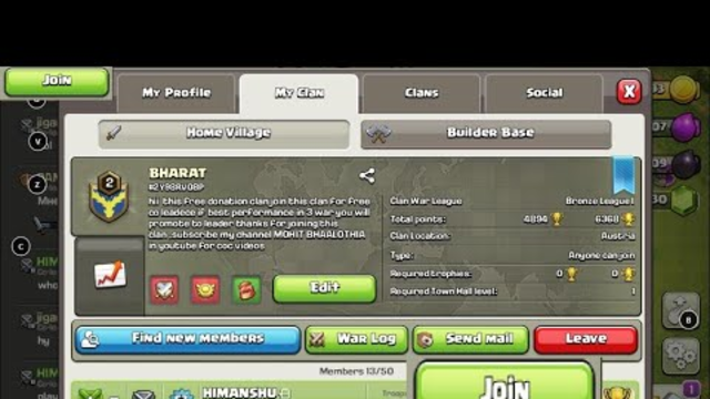 Playing Clash Of Clans In Emulater join now for play with me clan games and war