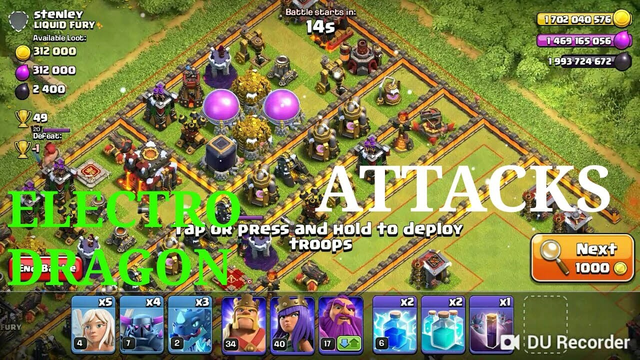 Best attack by using perrk healerer electro dragon-Clash of clans