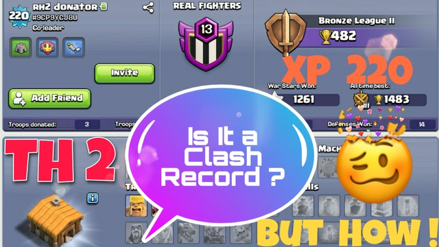 Highest Experience Th(1-5) Players in Clash Of Clans || Clash Records #1