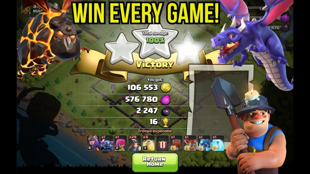 WIN EVERY CLASH OF CLANS BATTLE WITH THIS STRATEGY!