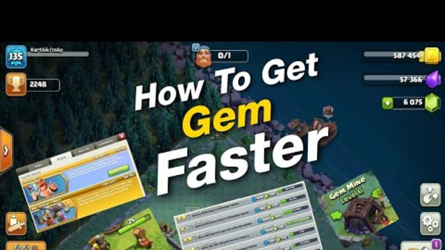 How To Get Gem Faster In Clash Of Clans | Karthikcskp | Tamil