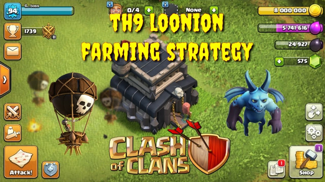 HOW TO FARM LOOT FASTER!!! WITH LOONION AT TH9 // CLASH OF CLANS//