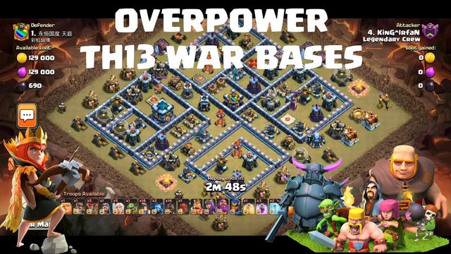 Over Power TH13 War bases | Clash of Clans TH13| Three Star TH13 war base