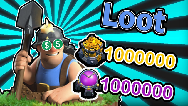 Guaranteed loot 1000000 gold and elixir-Clash of clans