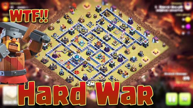 OMG!! HARD WAR - BUT PERFECT ATTACK TH13 3-STAR IN CLAN WAR ( Clash of Clans )