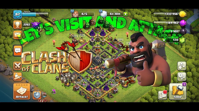 Completing challenges and perform attacks in coc!Clash on.