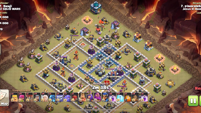 Beat this TH13 War Base with Yeti Smash [3 star clash of clans attack strategy]