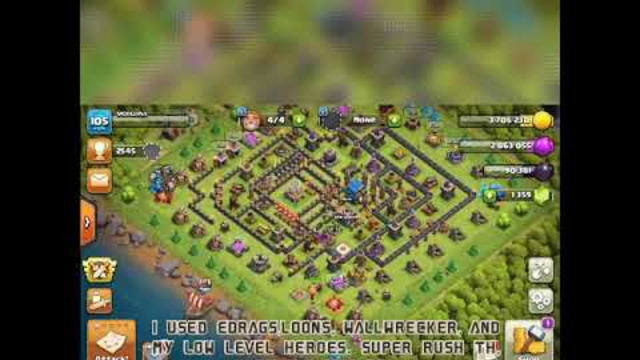 Clash of clans looting day, rush th 12