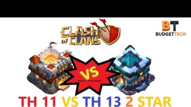 coc th 11 vs th 13- clash of clans town hall 11 vs town hall 13 2 star- challenge winners