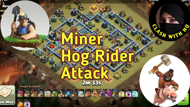 Miner Hog Rider Attack Clash of Clans | CoC Game | CoC | CLASH WITH HQ