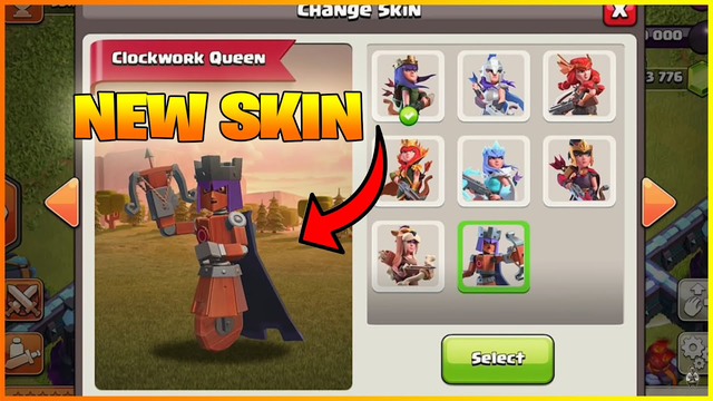 New Clash of Clans Update| New skin Clock work archer queen  - COC