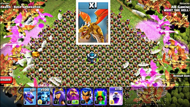*OMG* 500 GOLDEN DRAGON VS AIR SWEEPER BASE | CLASH OF CLANS FUNNY TROLL BASE | COC ATTACK