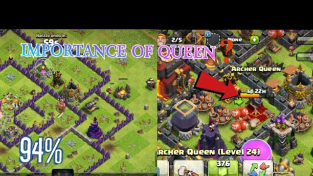 Importance of queen || Clash of clans !!! #p20c82yqy