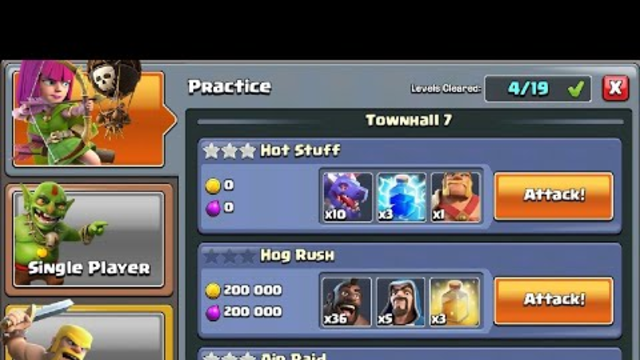 Clash of clans townhall 7 practise mode hot stuff.