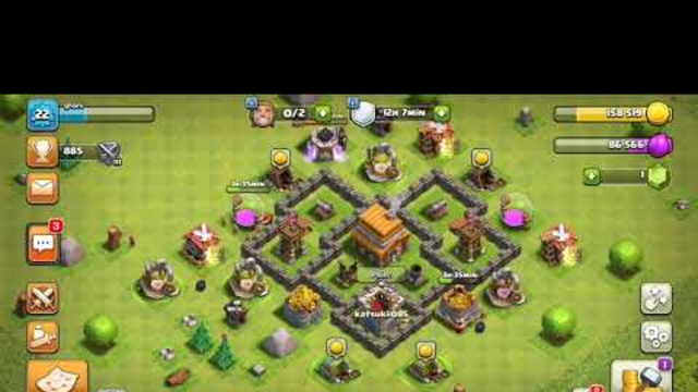 video clash of clans 3# compote hdv 4