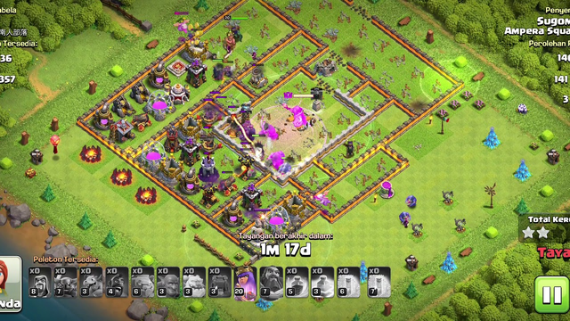 Clash of clans attack th 11 gowipe ++