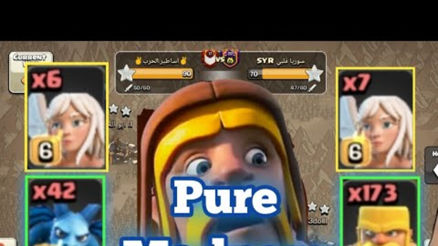 Queen Charge+Warden Walk | 173 Barbarians Attack | Th13 Pure Madness | Clash Of Clans
