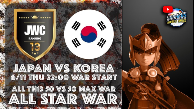LIVE END WAR | ALLSTARS LEAGUE JAPAN JWC13 VS LEAGUE SOUTH KOREA | CLASH OF CLANS | CASTER SOCKERS