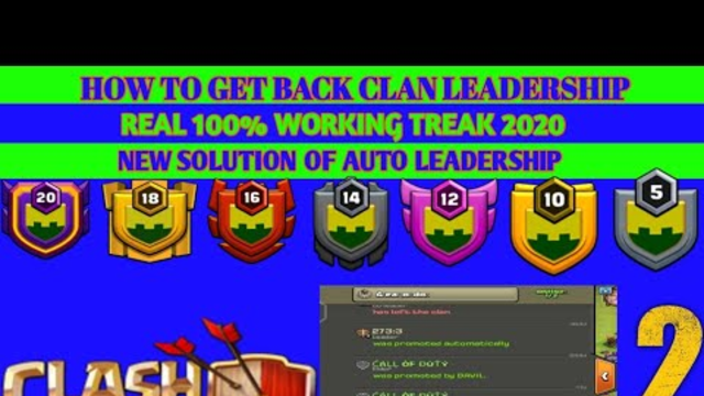 Get your own leadership back 100 % 2020 | New update solution 2020 | clash of clans | CrawlerRabi |