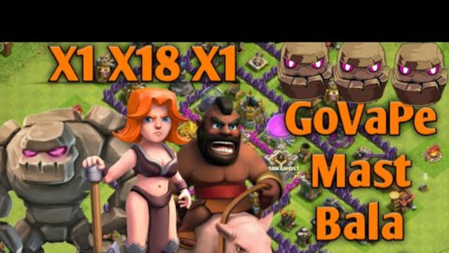 Clash Of Clans| Th8 GoVape Attack |(Golem + Valkyrie + Pekka)|How To 3Star With GoVape|Strategy 2020