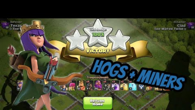 AQ + Hogs and Miners Attack Strategy 2020 | TH12 | Clash of Clans