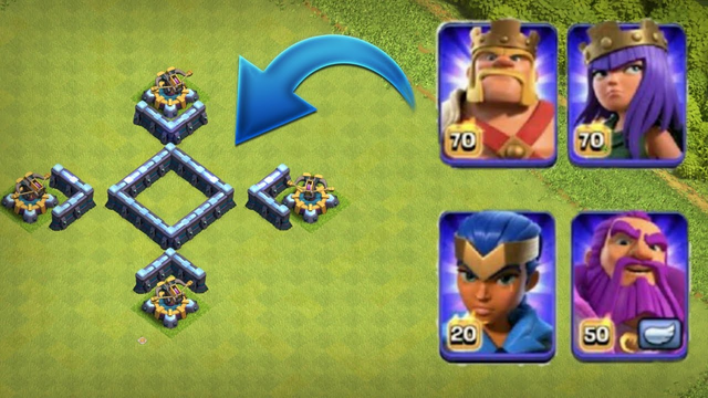 4x Xbows Vs All Max Heroes | Clash Of Clans | Intense Gameplay
