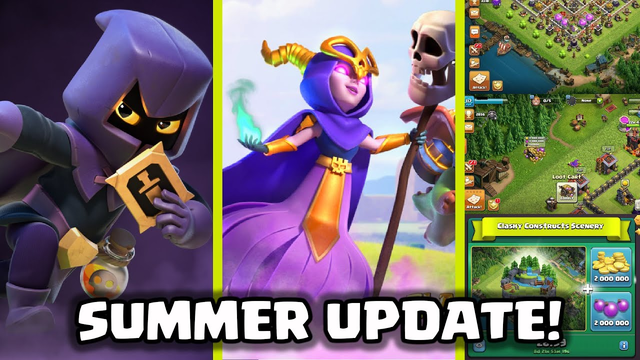 Clash of Clans Summer Update is Here! The Headhunter, Inferno Dragon, Super Witch, and Sceneries.