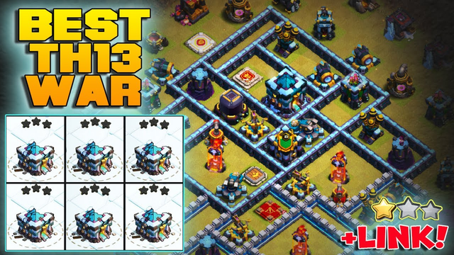 New Best Th13 War Base + link in Description. Town Hall 13 Anti 1/2 Star Base CoC