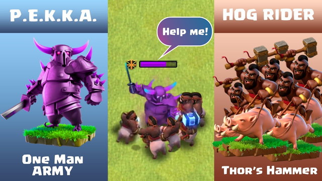 Pekka vs Hog Rider Clash of Clans | Every Pekka Level vs Every Hog Rider Level