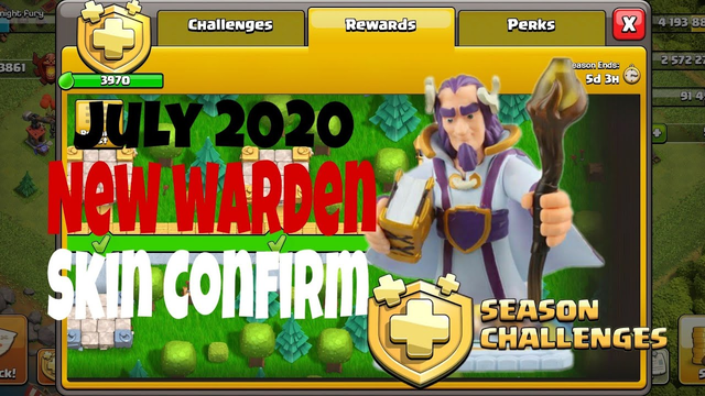coc July 2020 season challenges skin 100 % leaks Clash of clans July hero skin - coc / MS Gaming