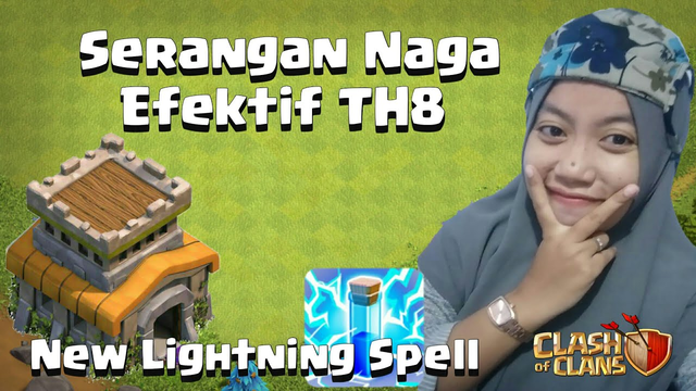 Serangan Naga Efektif TH8 | New Lightning Spell | COC Indonesia