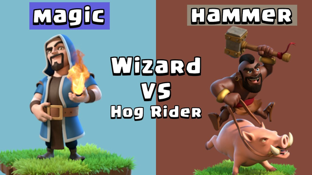 Every Level Wizard VS Every Level Hog Rider   Clash of Clans