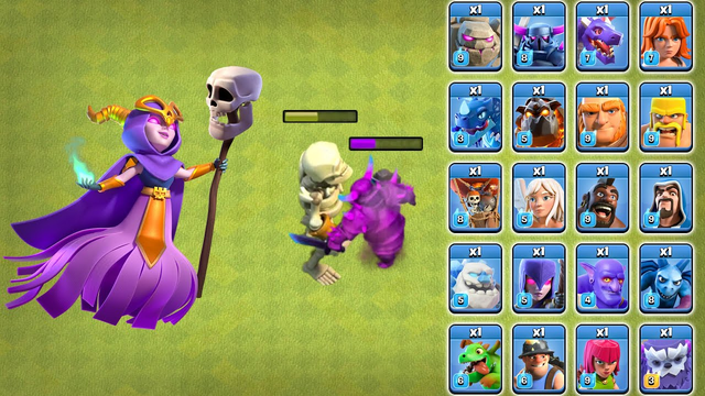 Super Witch vs All Troops | Super Witch Attack Clash of Clans