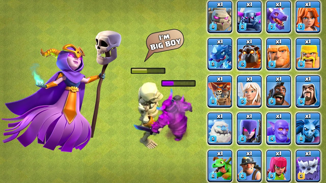 SUPER WITCH vs All TROOPS Clash of Clans | Super Witch Attack COC