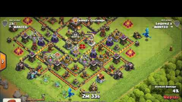 || Clash of clans || miner attack with low heroes !  best strategy for th 11