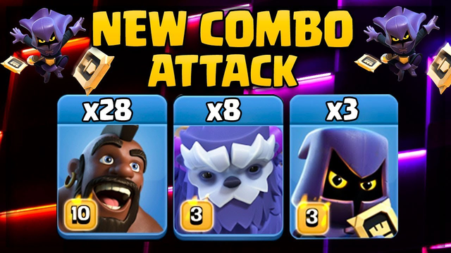 New Combo Attack Yeti + Hog | Yeti Hog TH13 Attack Strategy | TH13 Attack Strategy | Clash of Clans