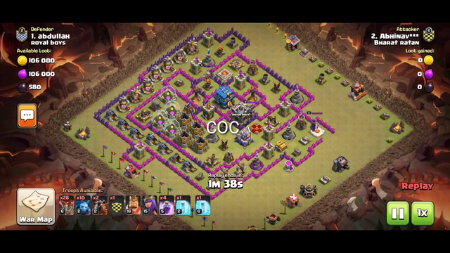 Unbelievable 2 star attack on th12 in war Clash of Clans