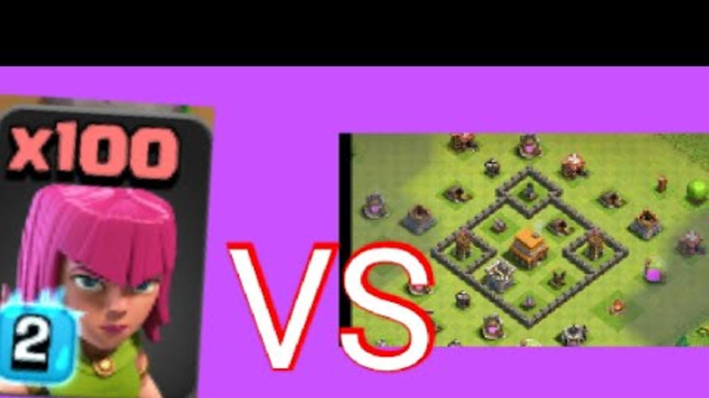 The ultimate Clash of clans 100 archer attack clash of clans ep 9