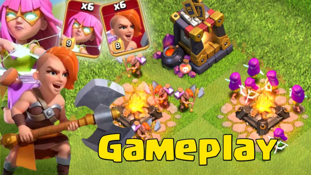 Super Valkyrie and Super Archer Gameplay | clash of clans new super troops | upcoming super troops