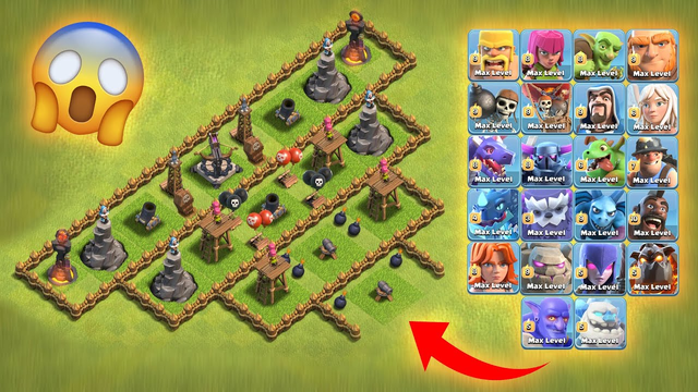 3D Level-1 Defence Base vs All Max Troops | Clash of Clans | *Overpowered Electro Dragon* | NoLimits