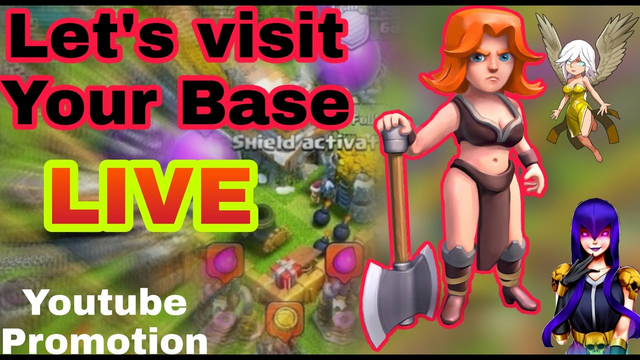 coc live / Base visit || Hindi || YouTube Promotion and Tips